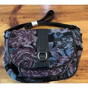 Santa Barbara Blue Purple Tapestry Floral Crossbody Bag Shoulder Purse New